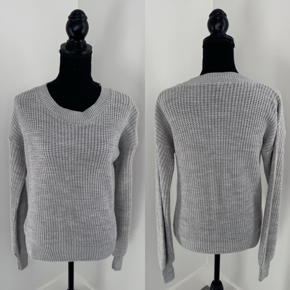 Boohoo Gray Knit Women’s Casual Sweater (Sz 2) - Picture 1 of 6